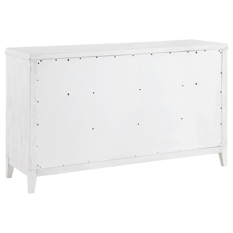 Marielle 6-drawer Bedroom Dresser Distressed White 224843 - Ella Furniture