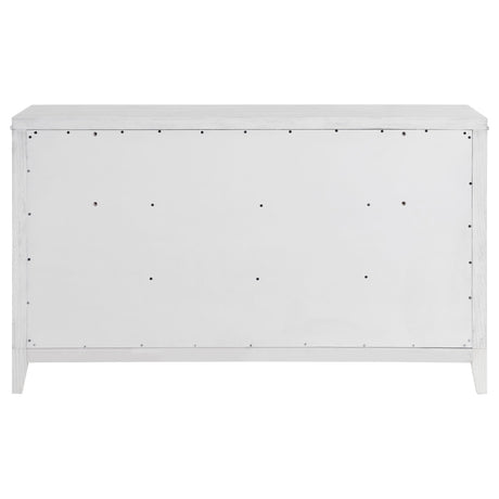 Marielle 6-drawer Bedroom Dresser Distressed White 224843 - Ella Furniture