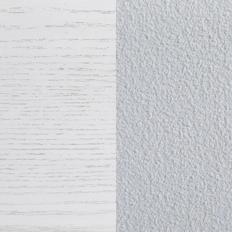 Marielle Eastern King LED Panel Bed Distressed White 224841KE - Ella Furniture