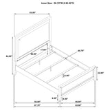 Marielle Queen Upholstered LED Panel Bed Distressed White 224841Q - Ella Furniture