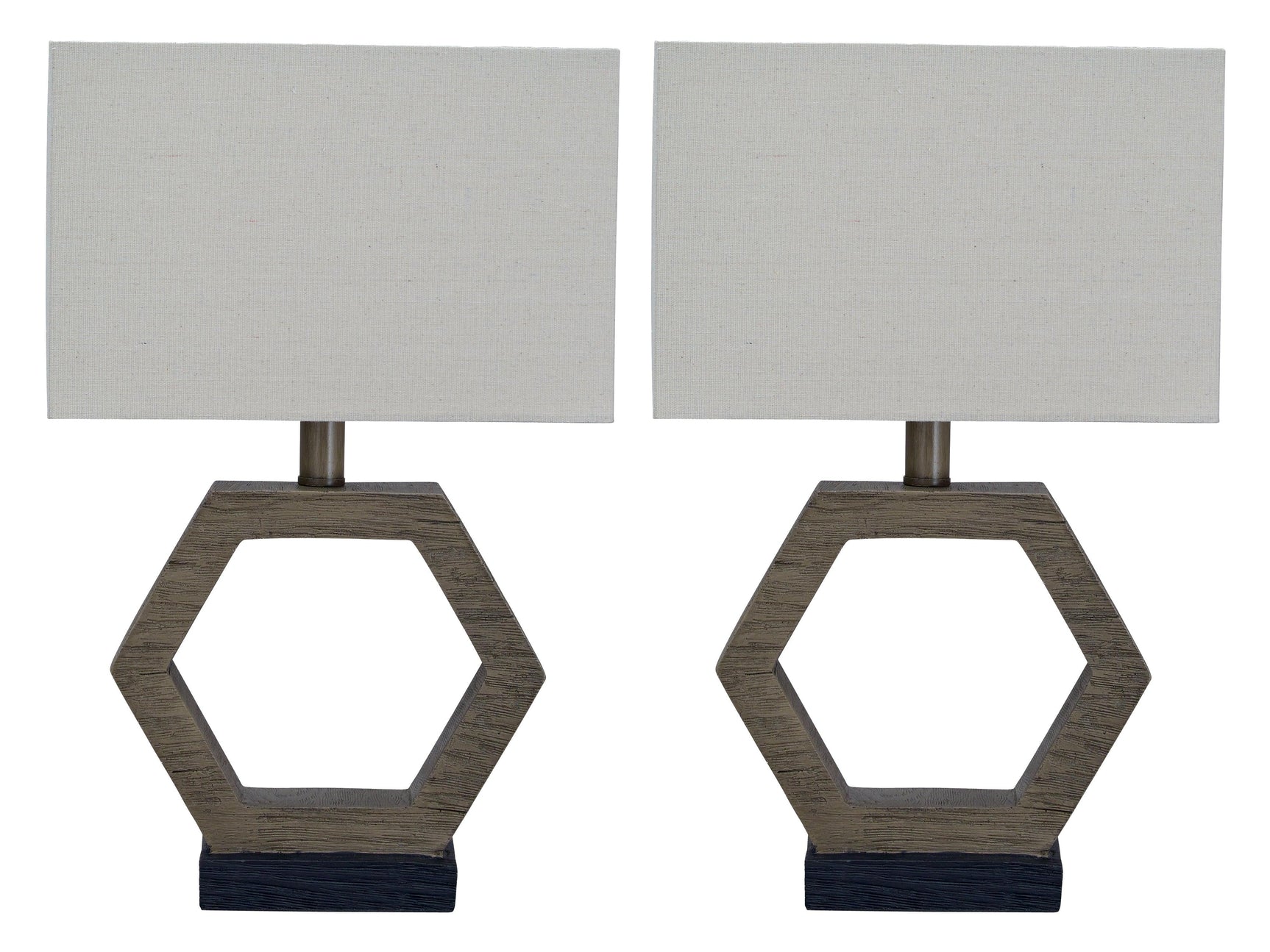 Marilu Gray/brown 2-Piece Table Lamp Set - Ella Furniture