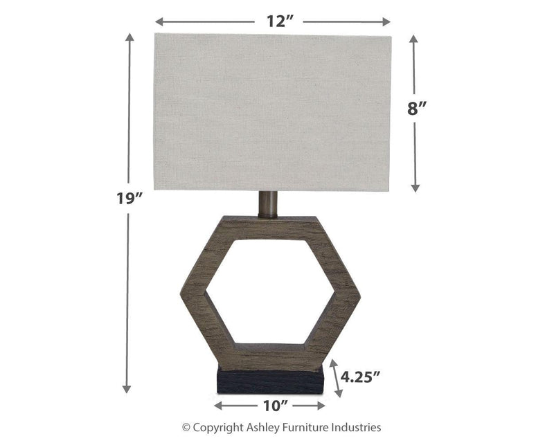 Marilu Gray/brown 2-Piece Table Lamp Set - Ella Furniture