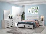 Marion Coastal White Storage Bedroom Set - Ella Furniture