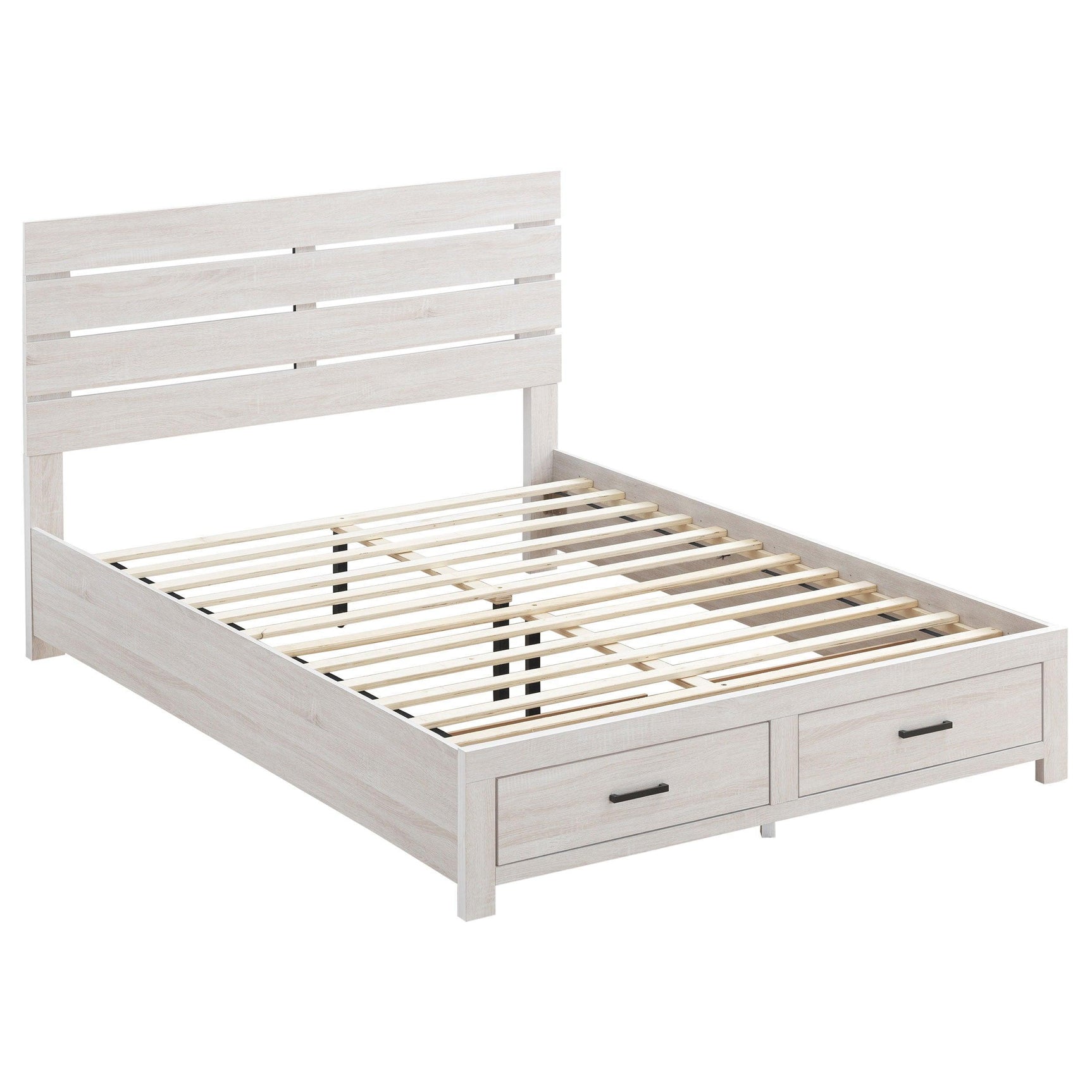 Marion Coastal White Storage Bedroom Set - Ella Furniture