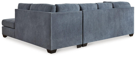 Marleton Denim 2-Piece Sleeper Sectional With Ottoman - Ella Furniture