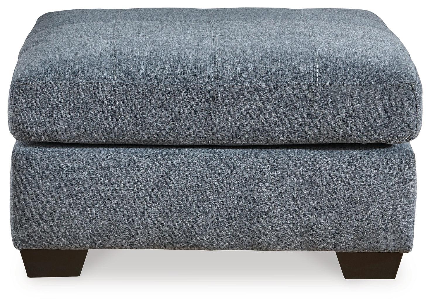 Marleton Denim 2-Piece Sleeper Sectional With Ottoman - Ella Furniture