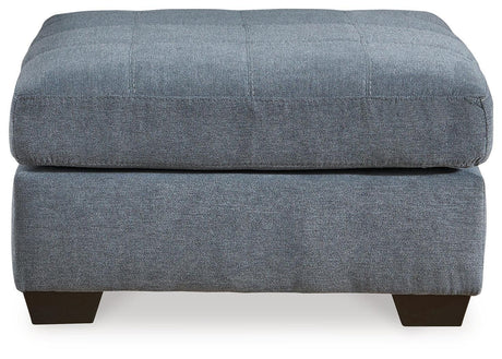 Marleton Denim 2-Piece Sleeper Sectional With Ottoman - Ella Furniture
