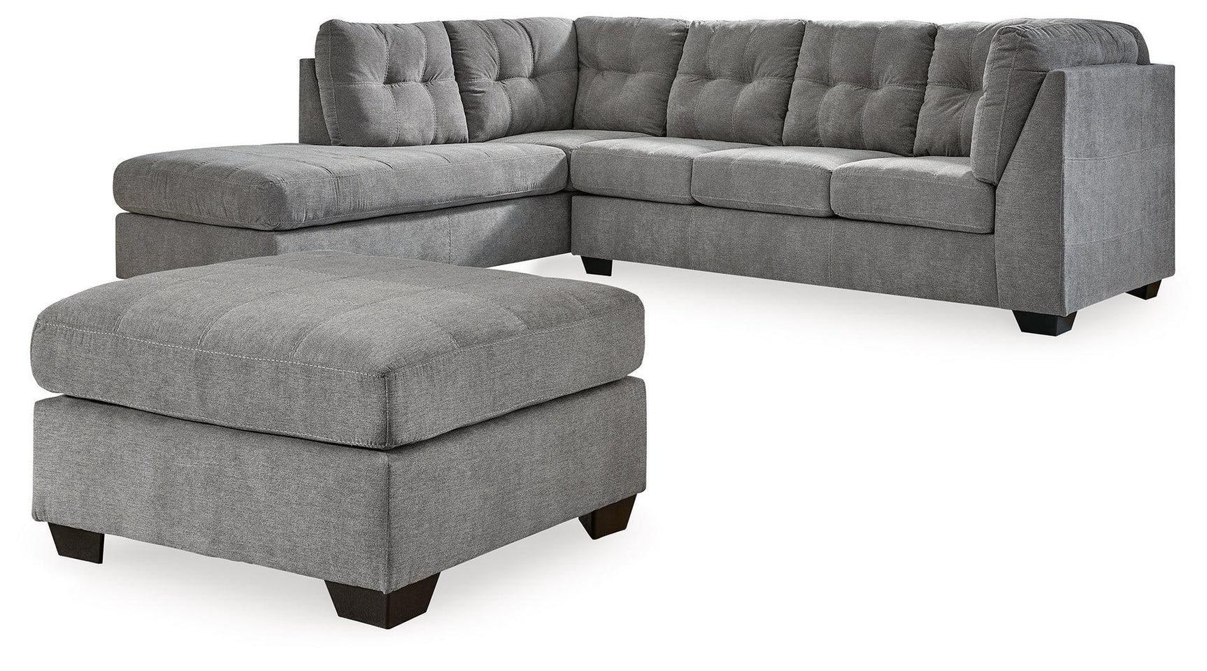 Marleton Gray 2-Piece Sleeper Sectional With Ottoman PKG015812 - 55305S3 | 5530508 - Ella Furniture