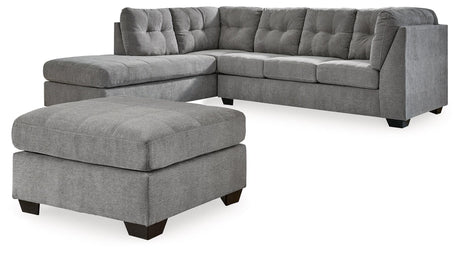 Marleton Gray 2-Piece Sleeper Sectional With Ottoman PKG015812 - 55305S3 | 5530508 - Ella Furniture
