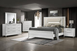 Marmore 64-inch Queen Panel Bed LED Headboard White view 11