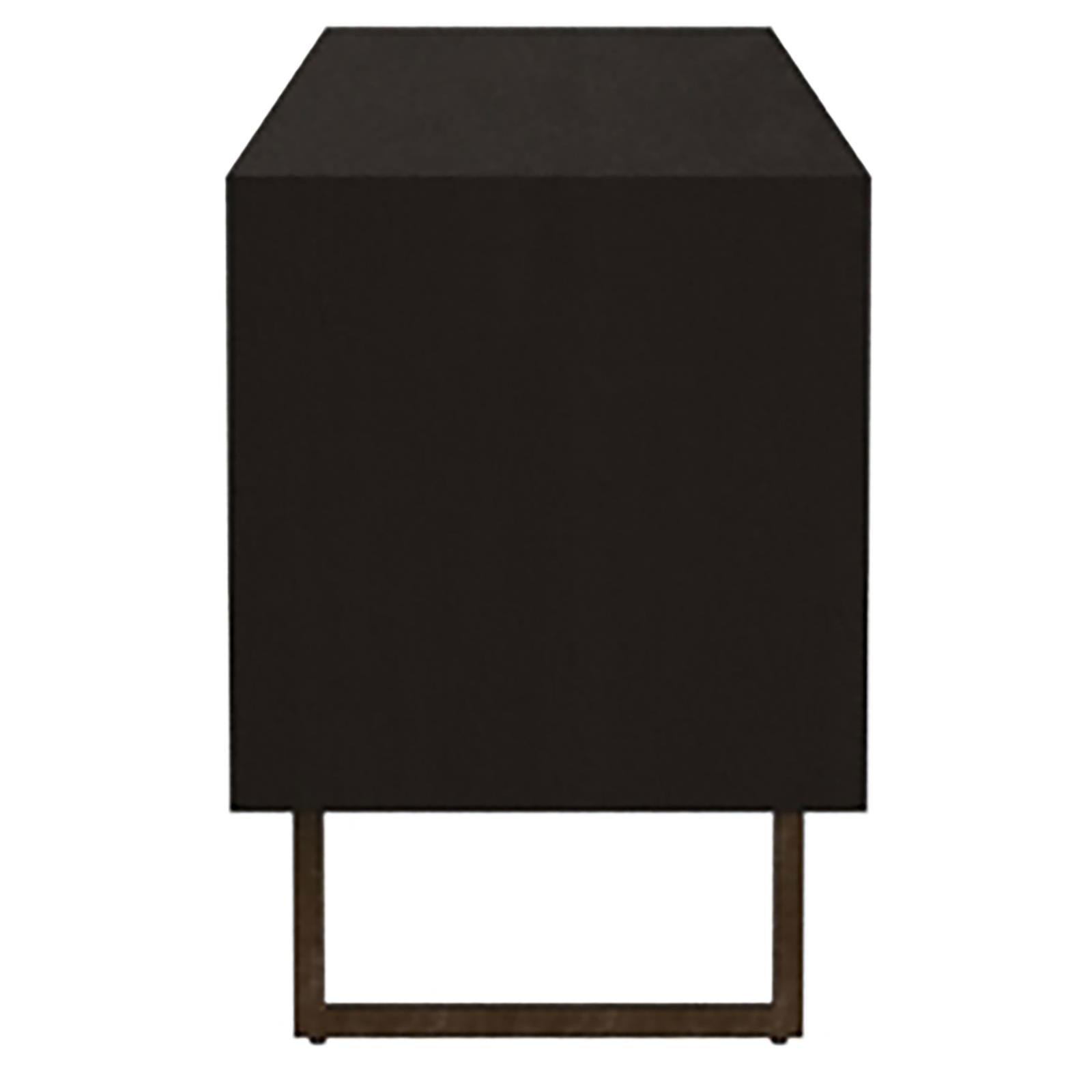 Marsden 2-Door Wood 70" Tv Stand Charcoal Black 703003 - Ella Furniture