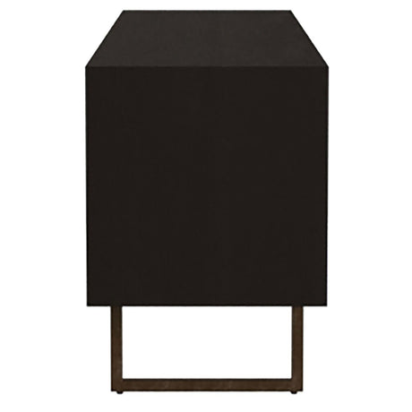 Marsden 2-Door Wood 70" Tv Stand Charcoal Black 703003 - Ella Furniture