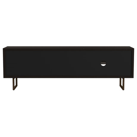 Marsden 2-Door Wood 70" Tv Stand Charcoal Black 703003 - Ella Furniture