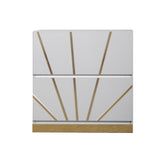 Martina White Bedroom Set with Gold Accent and LED view 8