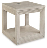 Marxhart Bisque End Table - Ella Furniture