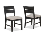 Mathis Gray Contemporary Trestle Wood Round Dining Room Set - Ella Furniture