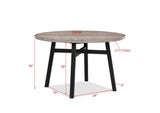 Mathis Gray Contemporary Trestle Wood Round Dining Room Set - Ella Furniture