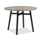 Mathis Gray/Black Contemporary Solid Wood And Veneers Round Counter Height Dining Room Set - Ella Furniture