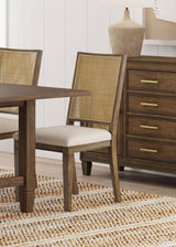 MATISSE COLLECTION Matisse Woven Rattan Back Dining Side Chair Brown (Set of 2) 108312 - Ella Furniture