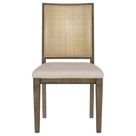 MATISSE COLLECTION Matisse Woven Rattan Back Dining Side Chair Brown (Set of 2) 108312 - Ella Furniture