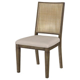 MATISSE COLLECTION Matisse Woven Rattan Back Dining Side Chair Brown (Set of 2) 108312 - Ella Furniture