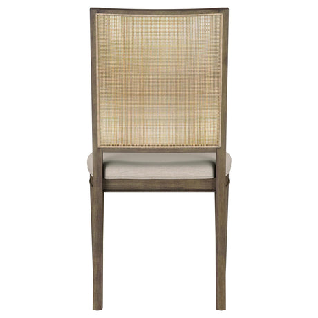 MATISSE COLLECTION Matisse Woven Rattan Back Dining Side Chair Brown (Set of 2) 108312 - Ella Furniture