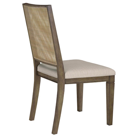 MATISSE COLLECTION Matisse Woven Rattan Back Dining Side Chair Brown (Set of 2) 108312 - Ella Furniture