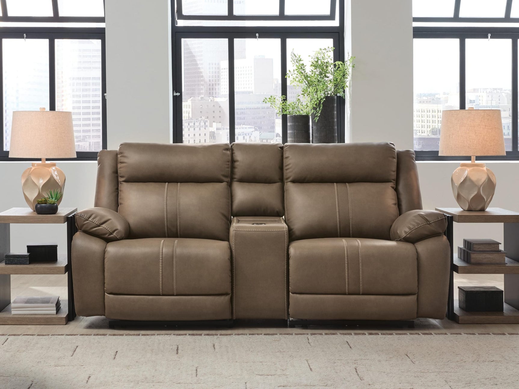 Max-Momentum Biscotti 3-Piece Power Reclining Sectional Loveseat with Audio Console view 5