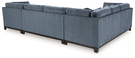 Maxon Place Navy 3-Piece Sectional with Chaise - Ella Furniture