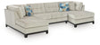 Maxon Place Stone Chenille 3-Piece Sectional with Chaise from Ella Furniture