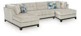 Maxon Place Stone Chenille 3-Piece Sectional with Chaise from Ella Furniture