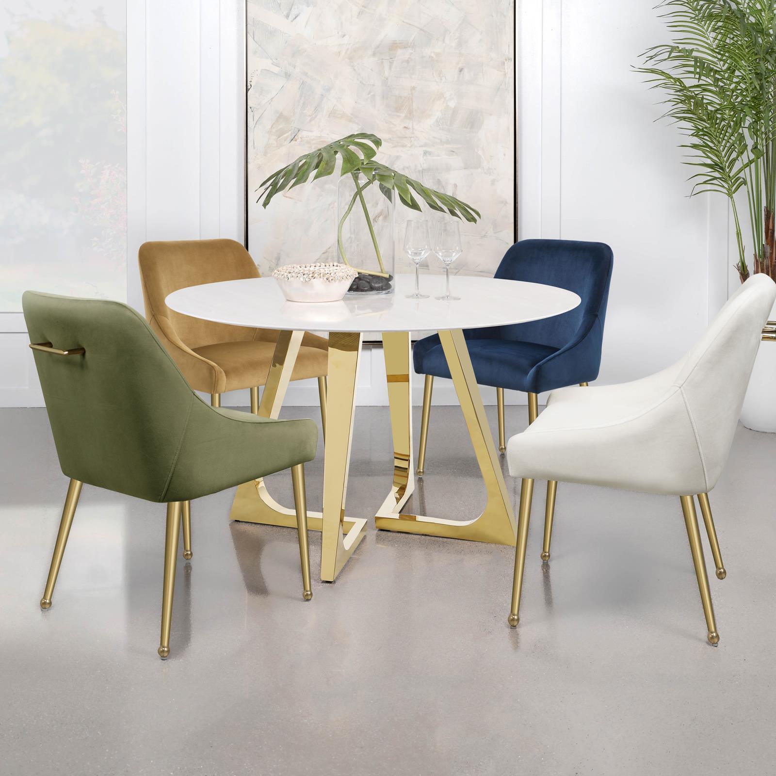 Mayette Parsons Wingback Dining Side Chairs Cognac (Set Of 2) 107582 - Ella Furniture