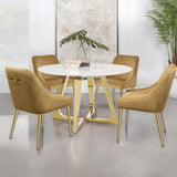 Mayette Parsons Wingback Dining Side Chairs Cognac (Set Of 2) 107582 - Ella Furniture