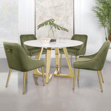 Mayette Parsons Wingback Dining Side Chairs Olive (Set Of 2) 107572 - Ella Furniture
