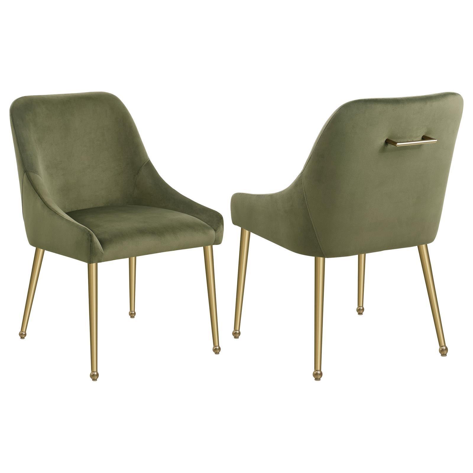 Mayette Parsons Wingback Dining Side Chairs Olive (Set Of 2) 107572 - Ella Furniture