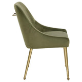Mayette Parsons Wingback Dining Side Chairs Olive (Set Of 2) 107572 - Ella Furniture