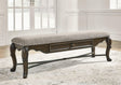 Maylee Dark Brown 63" Dining Bench - Ella Furniture
