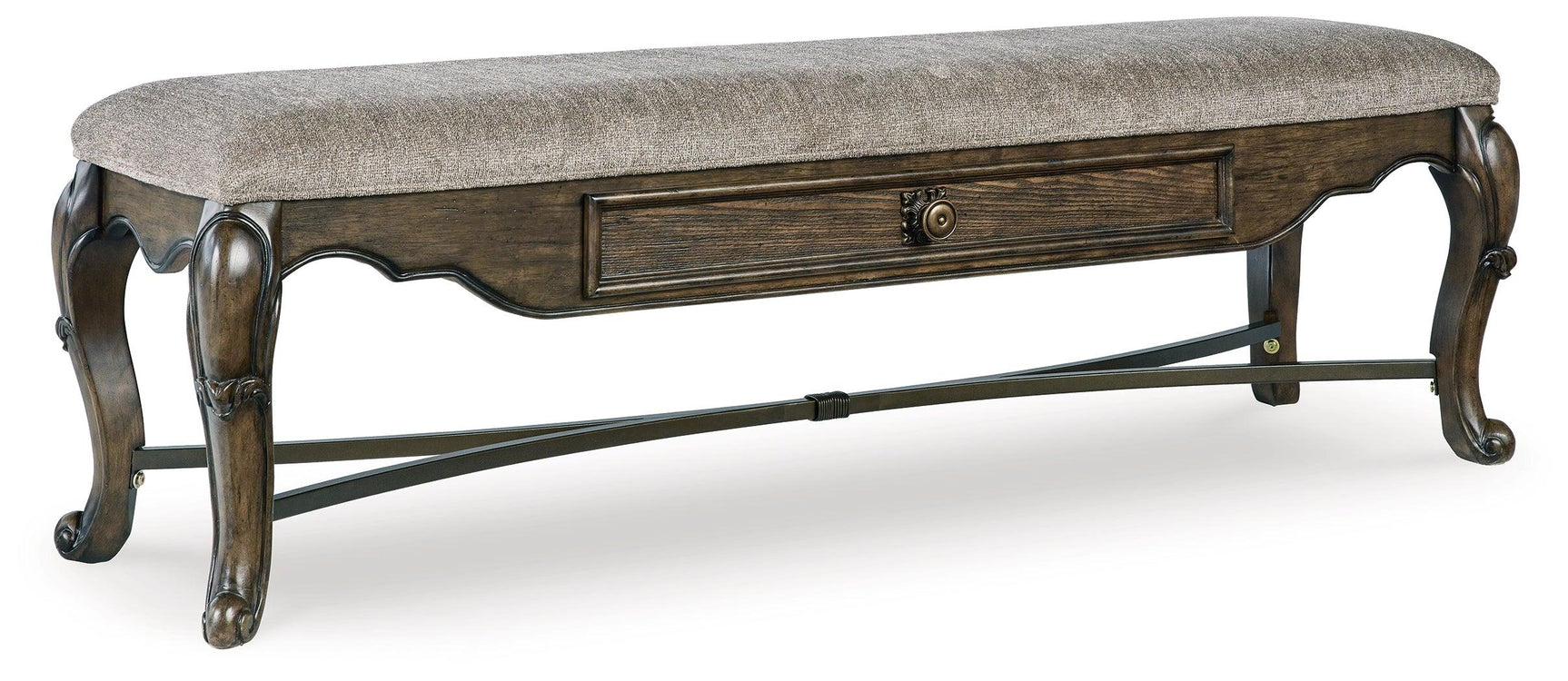 Maylee Dark Brown 63" Dining Bench - Ella Furniture