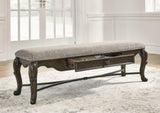 Maylee Dark Brown 63" Dining Bench - Ella Furniture