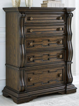 Maylee Dark Brown Chest Of Drawers - Ella Furniture