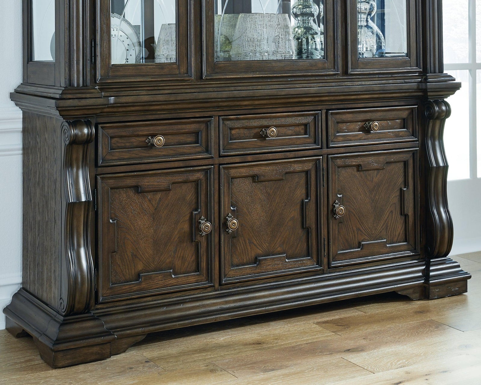 Maylee Dark Brown Dining Buffet - Ella Furniture