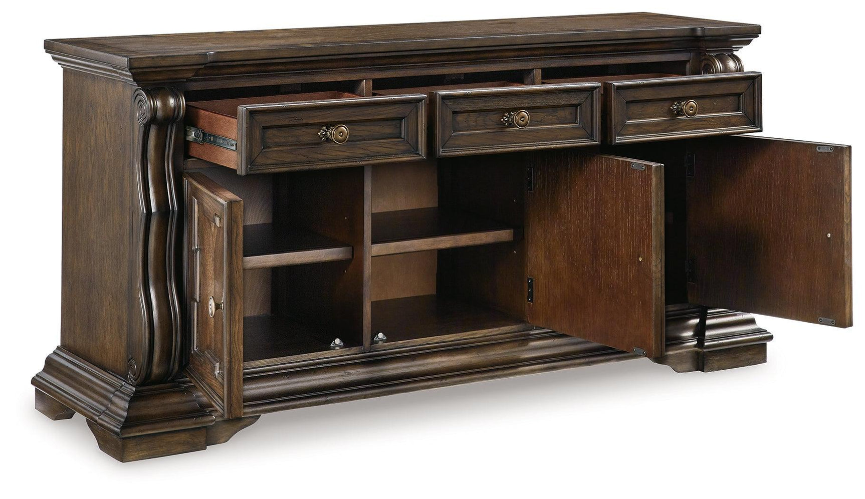 Maylee Dark Brown Dining Buffet - Ella Furniture