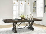 Maylee Dark Brown Dining Extension Table - Ella Furniture