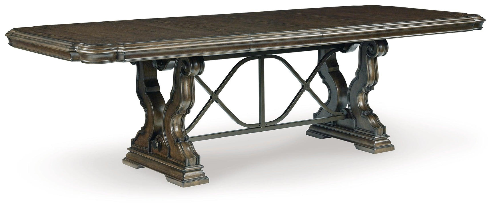 Maylee Dark Brown Dining Extension Table - Ella Furniture
