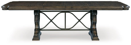 Maylee Dark Brown Dining Extension Table - Ella Furniture