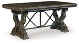 Maylee Dark Brown Dining Extension Table - Ella Furniture