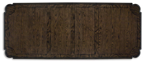 Maylee Dark Brown Dining Extension Table - Ella Furniture