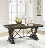 Maylee Dark Brown Dining Extension Table - Ella Furniture