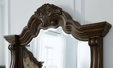 Maylee Dark Brown Dresser And Mirror - Ella Furniture