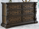 Maylee Dark Brown Dresser - Ella Furniture